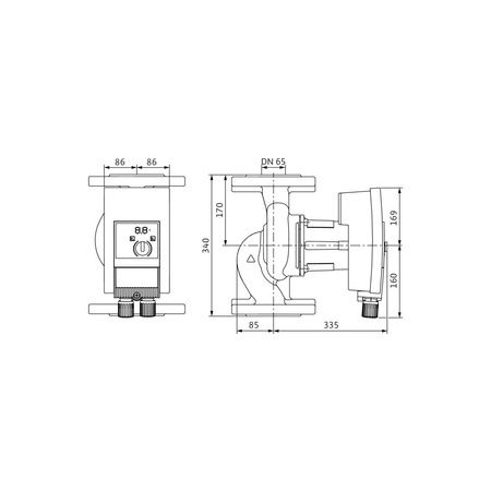 Pompa obiegowa WILO Yonos MAXO-Z 65/0,5-12 PN6/10 1x230 V 50/60 Hz, PN 6/10bar