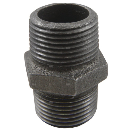 Złączka równoprzelotowa wkrętna /nypel/ N8 czarna 1/2"