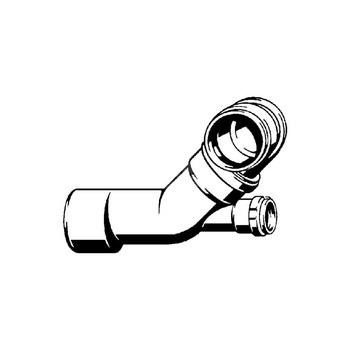 Odgałęzienie przeznaczenie: montaż szeregowy WC, montaż szeregowy umywalek, tworzywo sztuczne, nr wzoru 8093 DN1: 100 DN2: 90 DN3: 50