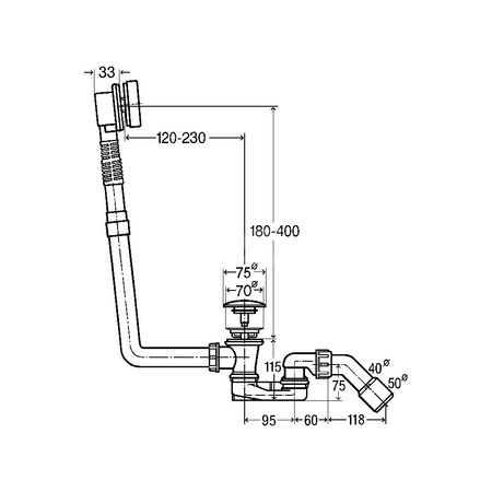 Komplet odpływowo-przelewowy nr wzoru 6177.45