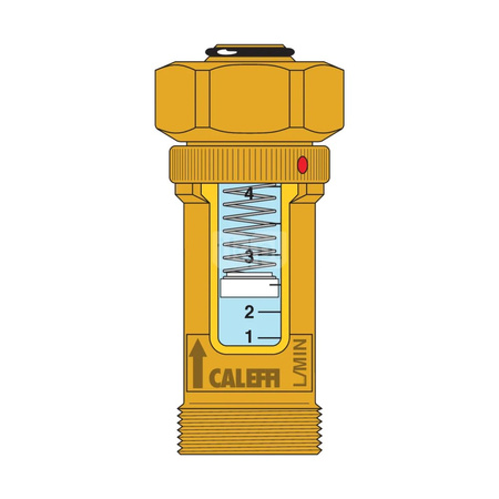 Przepływomierz 3/4" GZ x 3/4" GW nakrętka