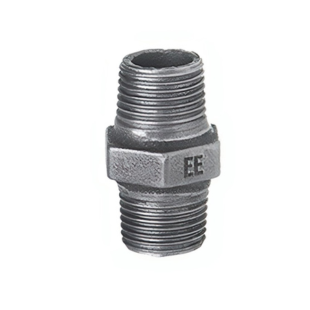 Nypel ODLEWNIA ZAWIERCIE N8/38/280 żeliwo (ocynk) 2 1/2'' (GZ x GZ)