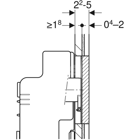 Zaślepka otworu rewizyjnego Geberit Sigma, zlicowana z powierzchnią ściany