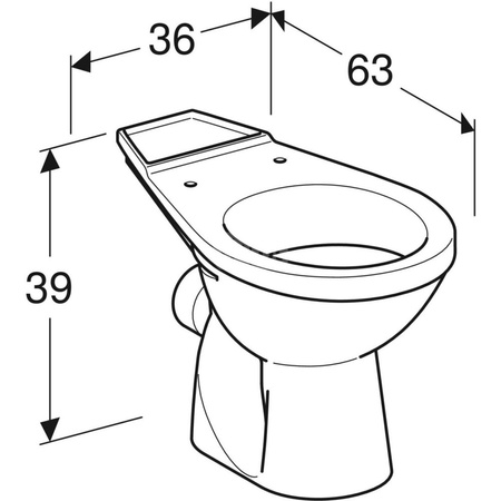 IDOL Miska ustępowa kompaktowa lejowa odpływ poziomy