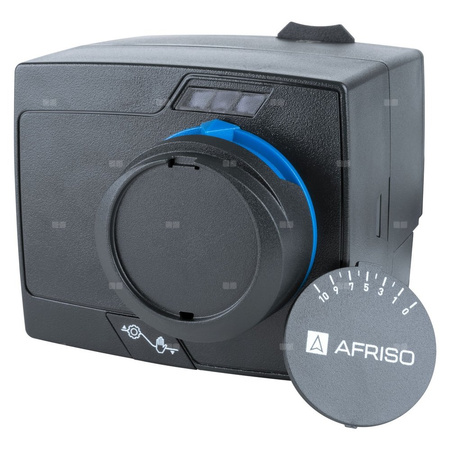 Zawór obrotowy czterodrogowy AFRISO ARV 484 ProClick, mieszający, Siłownik elektryczny ARM 343 ProClick, DN 25