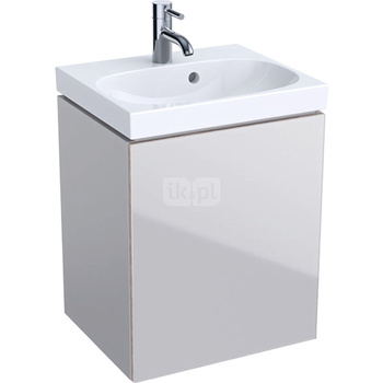 Dolna szafka pod umywalkę Acanto, B45, z 1 drzwiami, syfon oszczędzający przestrzeń, sand mat