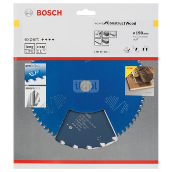 Tarcza pilarska Expert for Construct Wood KSB EXPERT FOR C. WOOD 190X30X2,0 24T