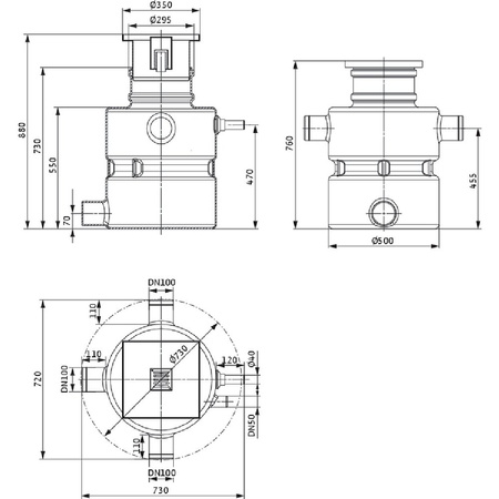 Pompa do ścieków WILO DrainLift Box 40/11 D 50 Hz / 8.273 m³/h / 0.93 W