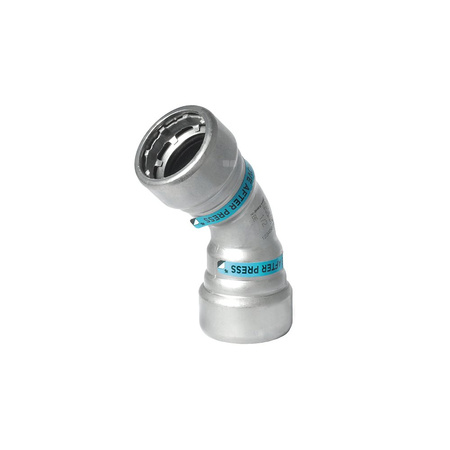 Łuk 45' SANHA Heavy Steel Press, stal (Cynk/nikiel), 3/4'' (zw x zw)