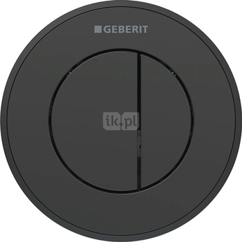 Pneumatyczny przycisk uruchamiający WC Geberit Typ 10, ręczny, podtynkowy, Sigma 8cm dwudzielny, czarny