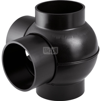 Czwórnik GEBERIT HDPE polietylen, 160 mm x 110 mm x 110 mm x 160 mm DN 150 x DN 100 x DN 100 x DN 150, sw x sw x sw x sw