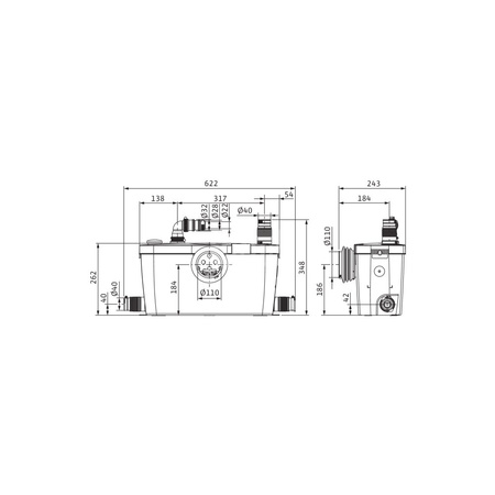 Pompa do ścieków WILO HiSewlift 3-35 50 Hz / 3.029 m³/h / 0.4 W