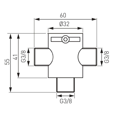 Mieszacz mechaniczny 3/8" do baterii bezdotykowych