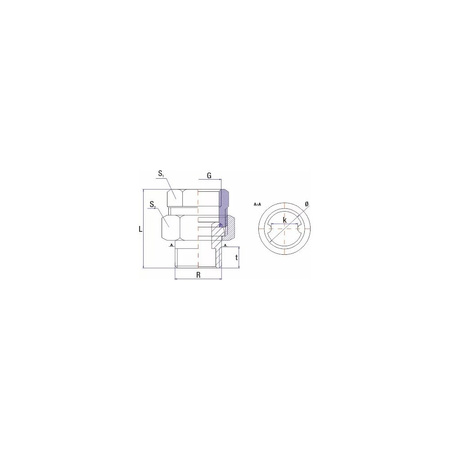 Śrubunek RUMET o-ring mosiądz 1/2'' x 1/2'' (GW x GZ)