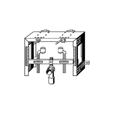 Stelaż podtynkowy do bidetu VIEGA 8569, 330 x 450 x 120 mm