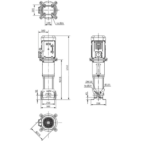 Wysokociśnieniowa pompa do wody Wilo-Helix V 2207-2/16/V/KS/400-50