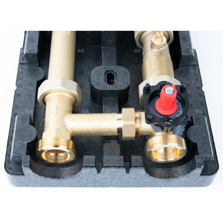 Grupa pompowa AFRISO PrimoTherm 180-2 DN 25 AP 3-WM Vario GZ x GW 1 1/2'' x 1'', z zaworem mieszającym, z izolacją, z pompą obiegową