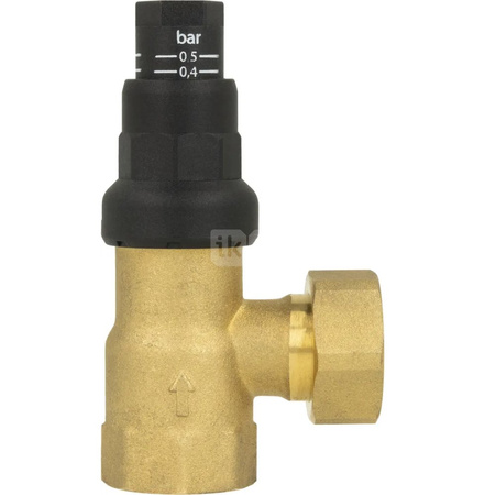 Zawór upustowy różnicy ciśnień DU z nastawą, kątowy, 0,1 - 0,5 bar, GW G3/4''