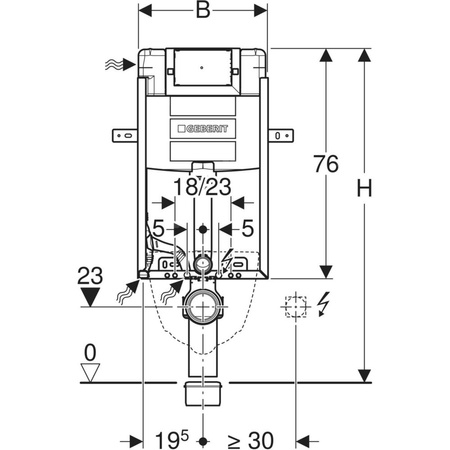 Element montażowy do WC GEBERIT Kombifix