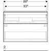 Szafka pod umywalkę GEBERIT iCon, 2 szuflady, kolor biały szer.88.8mm