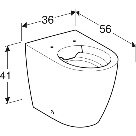 Miska WC stojąca GEBERIT iCon bez kołnierza wewnętrznego