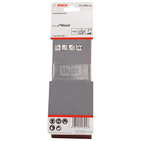 PAS BEZK. 75X508 BEST F/WOOD P60/80/100
