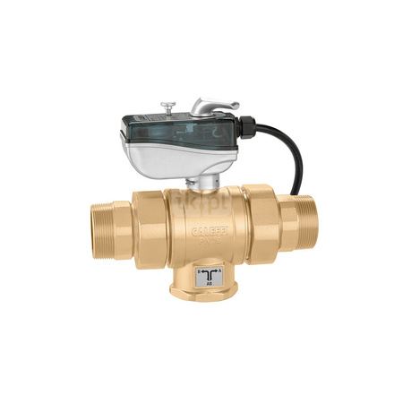 Trójdrożny zawór kulowy z napędem, typ "L" 1 1/2" 230V