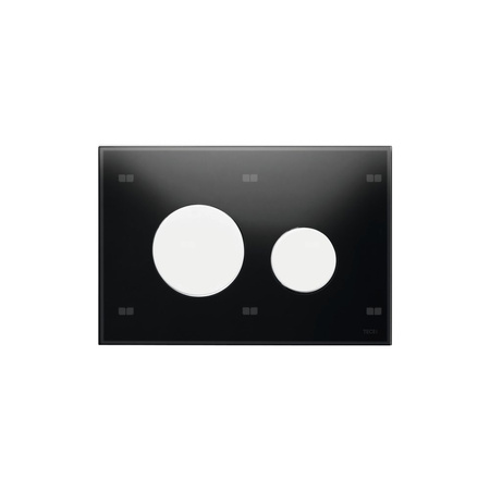 Przycisk spłukujący do stelaża (Mechaniczny) TECE loop szkło, kolor czarny / biały