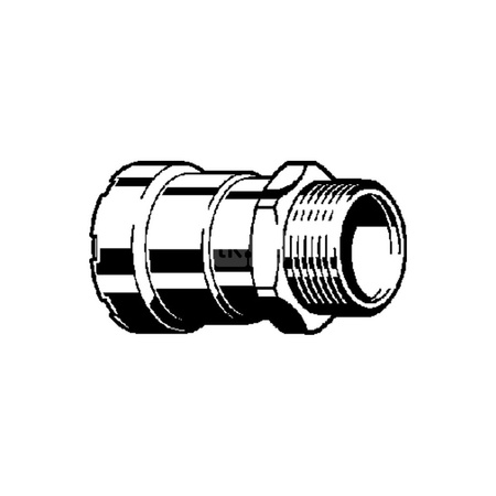 Złącze przejściowe Megapress VIEGA 4311 Jednoczęściowy, stal (Cynk/nikiel) / stal, 1 1/4'' (mz x gz), 94 mm z uszczelką