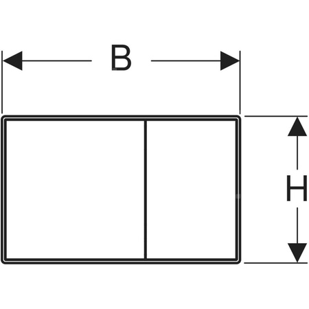 Przycisk uruchamiający Geberit Sigma60, przedni, szkło czarne