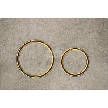 Przycisk uruchamiający Geberit Sigma21, przedni, imitacja betonu, pierścienie: mosiądz