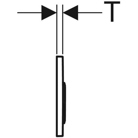 Przycisk uruchamiający Geberit Omega20, przedni/górny, chrom mat, easy-to-clean