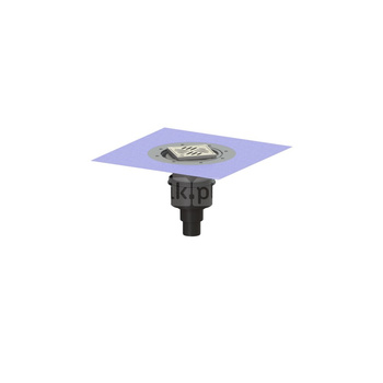 Wpust Ecoguss, DN50, odpł. pionowy, z nasadką Variofix i kratką szczel/ramą nierdz. 120x120