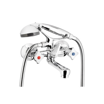 Bateria wannowa ścienna KFA Armatura STANDARD, kolor chrom