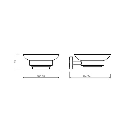 GRETA mydelniczka, chrom