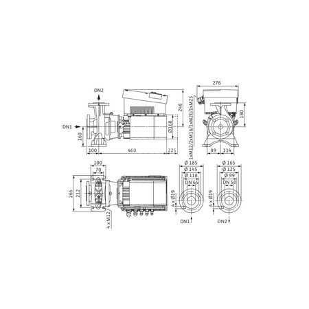Pompa obiegowa blokowa Wilo-Stratos GIGA B 50/1-12/1,2-R1 o najwyższej sprawności z silnikiem EC i elektronicznie regulowanym dopasowaniem wydajności, o konstrukcji dławnicowej. Jednostopniowa, niskociśnieniowa pompa wirowa z przyłączem kołnierzowym i usz