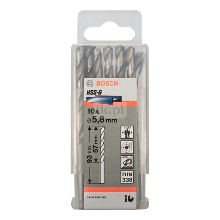 WIERTŁO STAND. HSS-G 135 '5,8/57MM