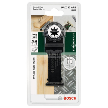 Brzeszczot BIM do cięcia wgłębnego StarlockPlus PAIZ 32 APB, Wood and Metal 60 x 32 mm