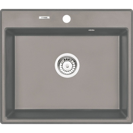 Deante Andante Zlewozmywak granitowy 1-komorowy - szary metalik