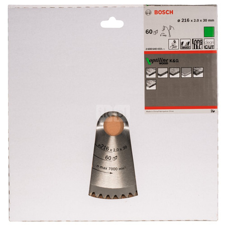 Tarcza pilarska Optiline Wood PIŁA TARCZ.-T OPTI 216X2.0X30Z60