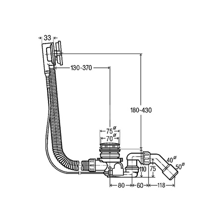 Multiplex Trio F-komplet odpływowo-przelewowy nr wzoru 6145.51