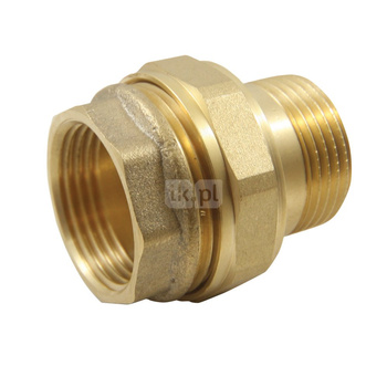 Śrubunek prosty o-ring AGAFLEX, mosiądz, 1 1/4'' (gz x gw)