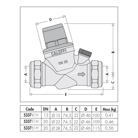 Regulator ciśnienia ze złączkami zaciskowymi – wersja skośna z możliwością przyłączenia manometru O 22 praca w wysokiej temperat