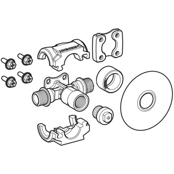 Zestaw trójników podłączeniowych L=73 1/2"x1/2"