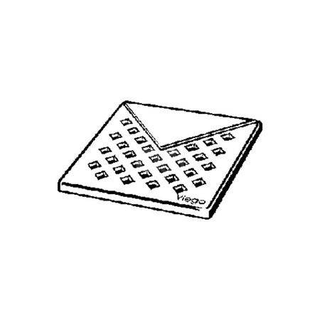 Advantix-ruszt Visign RS1 stal nierdzewna 1.4301, wymiar systemowy 100, masywne wykonanie, nr wzoru 4928.1 L: 94 B: 94 H: 5
