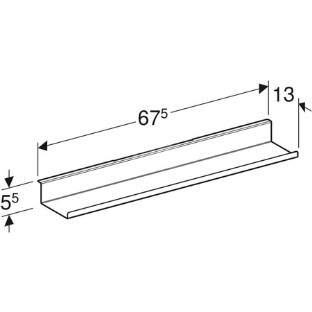 Półka iCon 67,55,5x13 biały mat