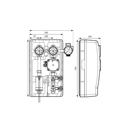 Grupa pompowa AFRISO PrimoSol 130-1 GZ 1'' x 1'', z izolacją, z pompą obiegową