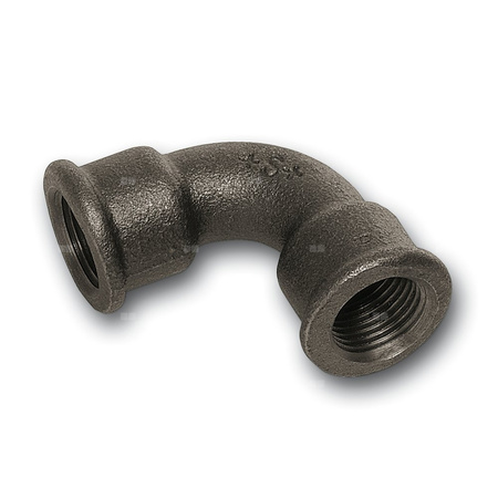 Łuk 90' SANHA 1A#, żeliwo (czarny), 2'' (GW x GZ)