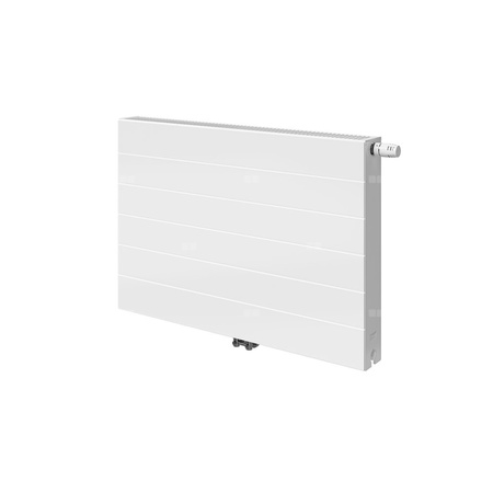 Grzejnik płytowy typ 33 PURMO Ramo Flex RCVF wym. 300 x 1200 mm, kolor biały, moc 1577 W, front Płaski profilowany