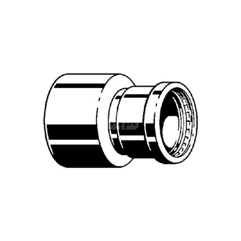 Złącze Prestabo redukcja VIEGA 1115.1XL, Brąz x Stal, 76mm x 42mm (KW x MZ) - ocynk